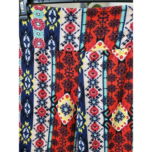 Multicolor Boho Womens Polyester High Waisted Wide Leg Calypso Pant Small - Picture 2 of 7